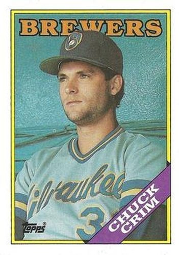 #286 Chuck Crim - Milwaukee Brewers - 1988 Topps Baseball