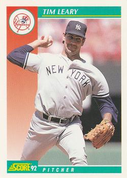 #286 Tim Leary - New York Yankees - 1992 Score Baseball