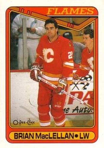 #286 Brian MacLellan - Calgary Flames - 1990-91 O-Pee-Chee Hockey