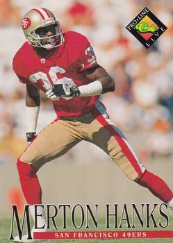 #286 Merton Hanks - San Francisco 49ers - 1994 Pro Line Live Football