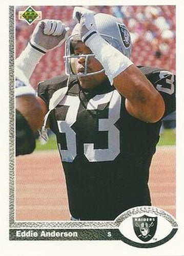 #287 Eddie Anderson - Los Angeles Raiders - 1991 Upper Deck Football
