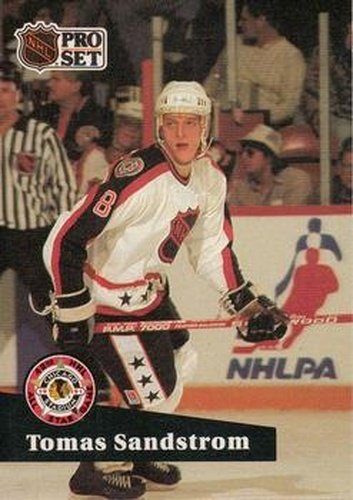 #287 Tomas Sandstrom - 1991-92 Pro Set Hockey