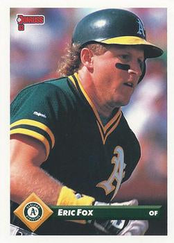 #287 Eric Fox - Oakland Athletics - 1993 Donruss Baseball