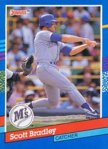 #287 Scott Bradley - Seattle Mariners - 1991 Donruss Baseball