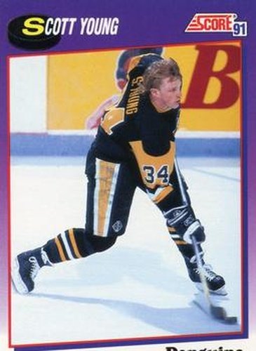 #287 Scott Young - Pittsburgh Penguins - 1991-92 Score American Hockey