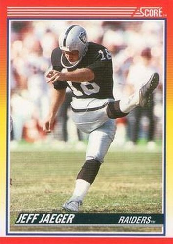#287 Jeff Jaeger - Los Angeles Raiders - 1990 Score Football