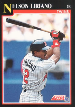 #288 Nelson Liriano - Minnesota Twins - 1991 Score Baseball