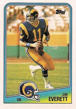 #288 Jim Everett - Los Angeles Rams - 1988 Topps Football