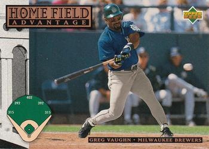#288 Greg Vaughn - Milwaukee Brewers - 1994 Upper Deck Baseball