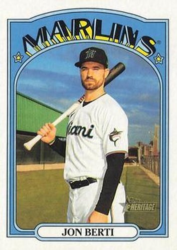 #288 Jon Berti - Miami Marlins - 2021 Topps Heritage Baseball