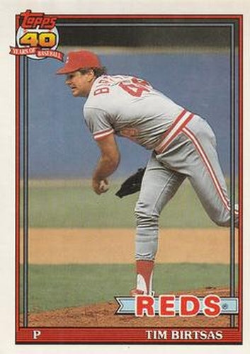 #289 Tim Birtsas - Cincinnati Reds - 1991 O-Pee-Chee Baseball