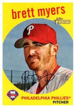 #289 Brett Myers - Philadelphia Phillies - 2008 Topps Heritage Baseball