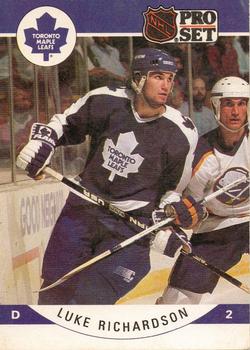 #289 Luke Richardson - Toronto Maple Leafs - 1990-91 Pro Set Hockey