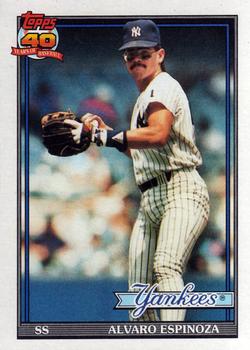 #28 Alvaro Espinoza - New York Yankees - 1991 Topps Baseball