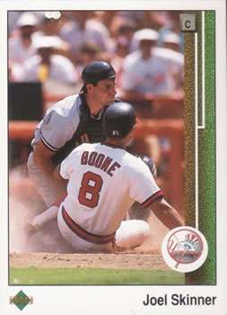 #328 Joel Skinner - New York Yankees - 1989 Upper Deck Baseball