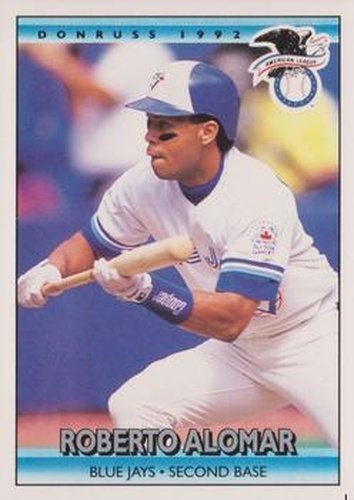#28 Roberto Alomar - Toronto Blue Jays - 1992 Donruss Baseball