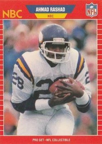 #28 Ahmad Rashad - Minnesota Vikings - 1989 Pro Set Football - Announcers