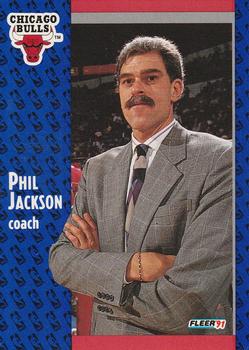 #28 Phil Jackson - Chicago Bulls - 1991-92 Fleer Basketball