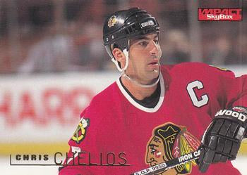#28 Chris Chelios - Chicago Blackhawks - 1995-96 SkyBox Impact Hockey