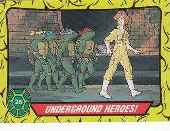 #28 Underground Heroes! - 1989 O-Pee-Chee Teenage Mutant Ninja Turtles