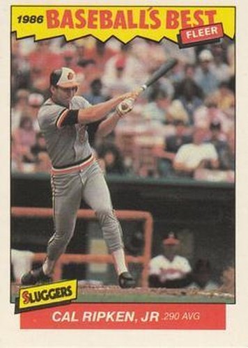 #28 Cal Ripken, Jr. - Baltimore Orioles - 1986 Fleer Baseball's Best Sluggers vs. Pitchers Baseball