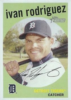 #28 Ivan Rodriguez - Detroit Tigers - 2008 Topps Heritage Baseball
