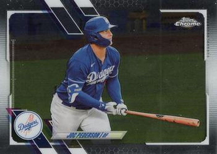 #28 Joc Pederson - Los Angeles Dodgers - 2021 Topps Chrome Baseball