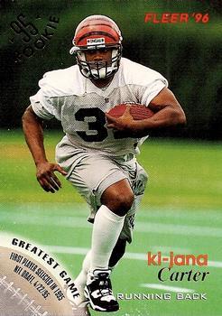 #28 Ki-Jana Carter - Cincinnati Bengals - 1996 Fleer Football