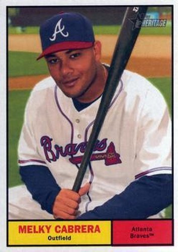 #28 Melky Cabrera - Atlanta Braves - 2010 Topps Heritage Baseball