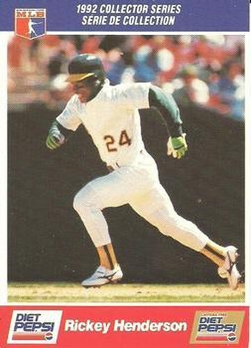 #28 Rickey Henderson - Oakland Athletics - 1992 Diet Pepsi Baseball