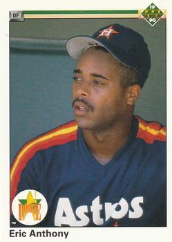 28 Eric Anthony - Houston Astros - 1990 Upper Deck Baseball – Isolated Cards