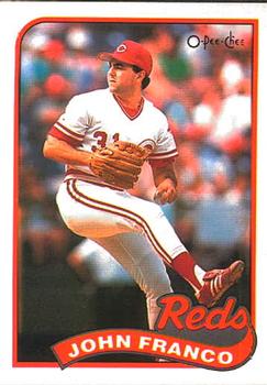 #290 John Franco - Cincinnati Reds - 1989 O-Pee-Chee Baseball