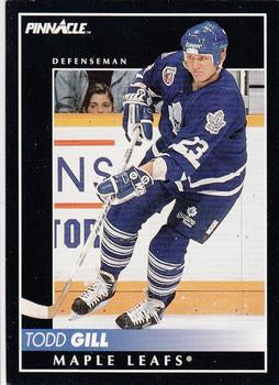 #290 Todd Gill - Toronto Maple Leafs - 1992-93 Pinnacle Canadian Hockey