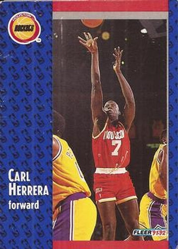 #290 Carl Herrera - Houston Rockets - 1991-92 Fleer Basketball