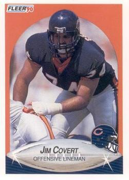 #290 Jim Covert - Chicago Bears - 1990 Fleer Football