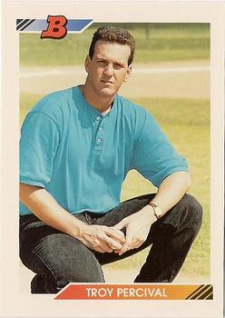 #290 Troy Percival - California Angels - 1992 Bowman Baseball