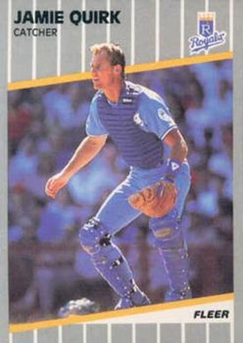 #290 Jamie Quirk - Kansas City Royals - 1989 Fleer Baseball