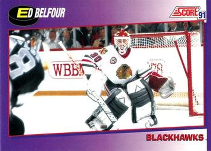 #290 Ed Belfour - Chicago Blackhawks - 1991-92 Score American Hockey