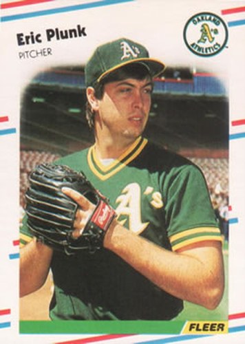 #291 Eric Plunk - Oakland Athletics - 1988 Fleer Baseball