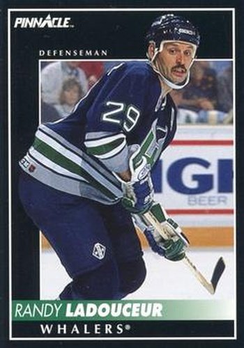#291 Randy Ladouceur - Hartford Whalers - 1992-93 Pinnacle Canadian Hockey