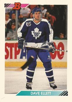 #291 Dave Ellett - Toronto Maple Leafs - 1992-93 Bowman Hockey