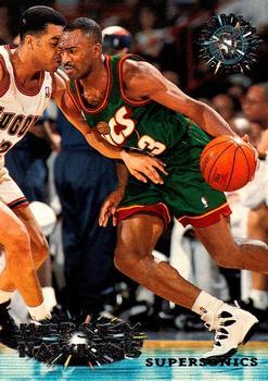 #291 Hersey Hawkins - Seattle SuperSonics - 1995-96 Stadium Club Basketball