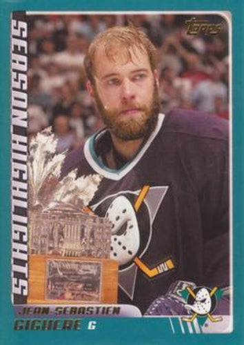 #291 Jean-Sebastien Giguere - Anaheim Mighty Ducks - 2003-04 Topps Hockey