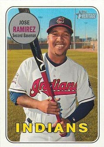 #291 Jose Ramirez - Cleveland Indians - 2018 Topps Heritage Baseball