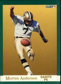 #291 Morten Andersen - New Orleans Saints - 1991 Fleer Football