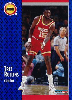#291 Tree Rollins - Houston Rockets - 1991-92 Fleer Basketball