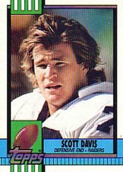 #292 Scott Davis - Los Angeles Raiders - 1990 Topps Football