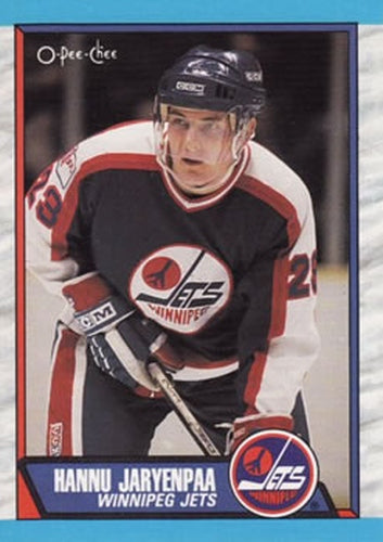 #292 Hannu Jarvenpaa- Winnipeg Jets - 1989-90 O-Pee-Chee Hockey