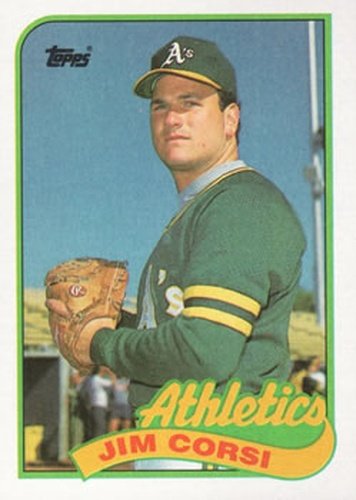 #292 Jim Corsi - Oakland Athletics - 1989 Topps Baseball