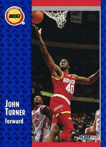 #292 John Turner - Houston Rockets - 1991-92 Fleer Basketball